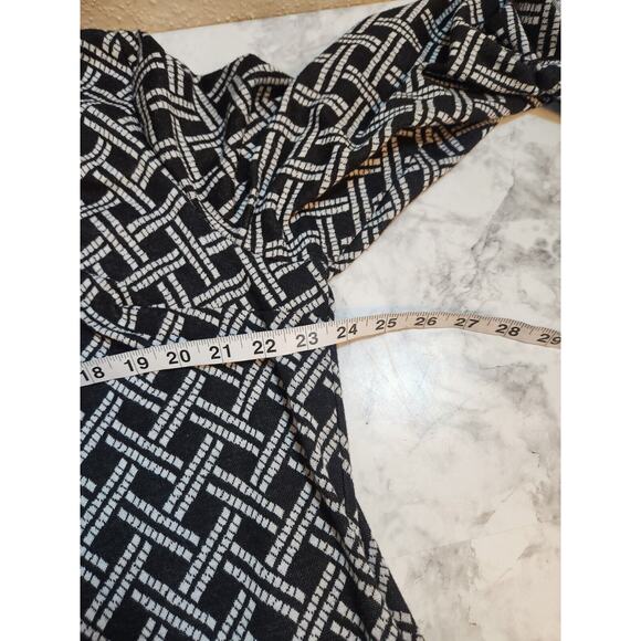 Notations Women's Black & White Pockets Open Front Cardigan Size 2X - Picture 6 of 7